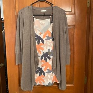 Maurices Cardigan and Loft Cami